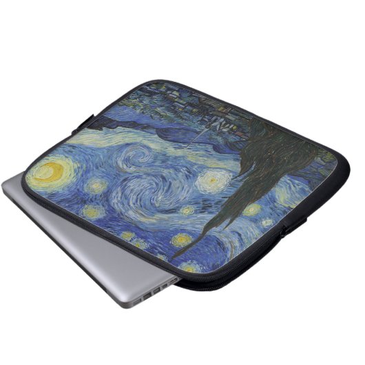 Die Sternennacht Laptopschutzhülle (Vorne Knopf)