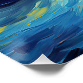 Die Sternennacht - Malteser Hund 002 - Qian wan Go Poster (Ecke)