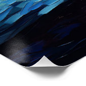 Die Sternennacht - Mops Dog 002 - Qian wan Gogh Poster (Ecke)