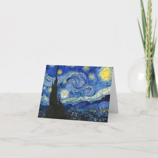 Die Sternennacht nach Vincent van Gogh Dankeskarte (Vorderseite)