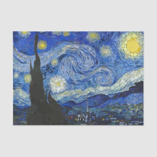 Die Sternennacht nach Vincent van Gogh Seidenpapier (Vorderseite)