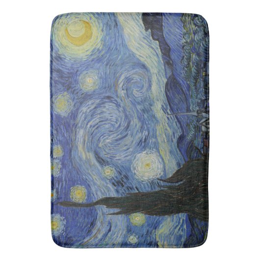 Die Sternennacht, Ölmalerei, Vincent Van Gogh Badematte (Vorderseite Vertikal)