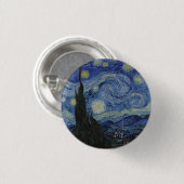 Die Sternennacht, Ölmalerei, Vincent Van Gogh Button (Vorne & Hinten)