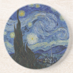 Die Sternennacht, Ölmalerei, Vincent Van Gogh Getränkeuntersetzer