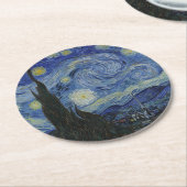 Die Sternennacht, Ölmalerei, Vincent Van Gogh Runder Pappuntersetzer (Angewinkelt)