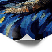 Die Sternennacht - Schnauzer Dog 003 - Qian wan Go Poster (Ecke)