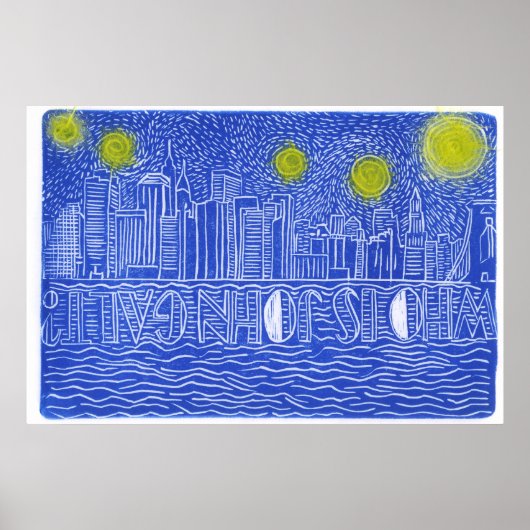 Die Sternennacht über New York.. Wer ist John Galt Poster (Vorne)