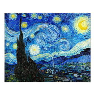 Die Sternennacht - Van Gogh Fotodruck