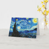 Die Sternennacht - Van Gogh Karte (Gelbe Blume)