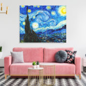 Die Sternennacht | Van Gogh | Leinwanddruck (Insitu (Wohnzimmer))
