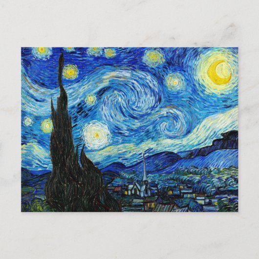 Die Sternennacht - Van Gogh Postkarte (Vorderseite)