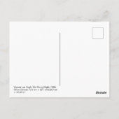 Die Sternennacht | Van Gogh | Postkarte (Rückseite)