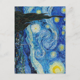 Die Sternennacht Vincent van Gogh Kunstwerk Feiertagspostkarte