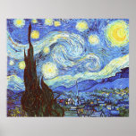 Die Sternennacht, Vincent van Gogh Poster<br><div class="desc">Wir sind stolz, dieses großartige Werk von Vincent van Gogh, The Starry Night, anbieten zu können. Wir haben über 20 Jahre Erfahrung im Bereich der kommerziellen Kunst und der Farbwiedergabe gesammelt, um Ihnen diese sorgfältig abgestimmte Reproduktion zu ermöglichen. Wir präsentieren Ihnen hier bis zur größtmöglichen Größe (Extra Large bei 50"...</div>