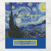 Die Sternennacht - Vincent Van Gogh Weinetikett (Einzelnes Label)