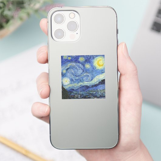 Die Sternennacht von Van Gogh Aufkleber (Telefon)