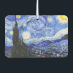 Die Sternennacht von Van Gogh Autolufterfrischer<br><div class="desc">Ölgemälde des niederländischen Meisters Vincent Van Gogh (1853-1890), wahrscheinlich sein berühmtestes Gemälde, malte Van Gogh 1889 aus dem Gedächtnis "Die Sternennacht", während er sich in einem Asyl in Frankreich aufhielt, wo er sich auf Depressionen hin kontrollierte. Die Szene zeigt den Blick aus seinem Schlafzimmerfenster. Im Gemälde befinden sich der Mond,...</div>
