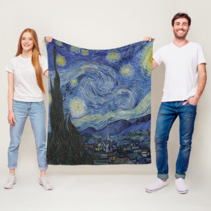 Die Sternennacht von Van Gogh Fleecedecke