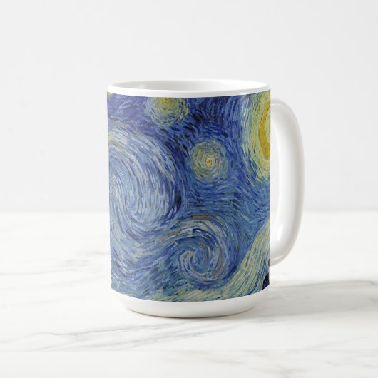 Die Sternennacht von Van Gogh Kaffeetasse (VorderseiteRechts)