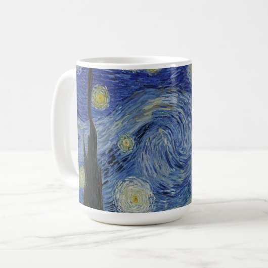Die Sternennacht von Van Gogh Kaffeetasse (Vorderseite Links)