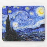 Die Sternennacht von Van Gogh Mousepad<br><div class="desc">Ölgemälde des niederländischen Meisters Vincent Van Gogh (1853-1890), wahrscheinlich sein berühmtestes Gemälde, malte Van Gogh 1889 aus dem Gedächtnis "Die Sternennacht", während er sich in einem Asyl in Frankreich aufhielt, wo er sich auf Depressionen hin kontrollierte. Die Szene zeigt den Blick aus seinem Schlafzimmerfenster. Im Gemälde befinden sich der Mond,...</div>