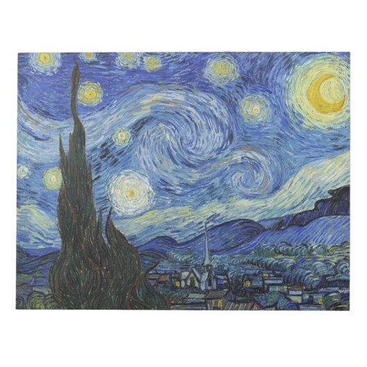 Die Sternennacht von Van Gogh Notizblock (Vorderseite)