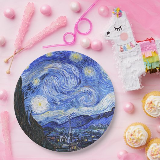 Die Sternennacht von Van Gogh Pappteller (Party)