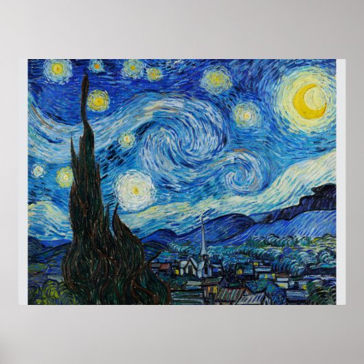 Die Sternennacht von Van Gogh Poster (Vorne)