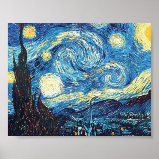Die Sternennacht von Van Gogh Poster (Vorne)