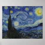 Die Sternennacht von Van Gogh Poster<br><div class="desc">The Starry Night Starry Night Night Night (Niederländisch: De sterrennacht) ist ein Gemälde des niederländischen Post-Impressionisten Vincent van Gogh. Es wurde im Juni 1889 bemalt und zeigt den Blick abends außerhalb seines Sanitärraums in Saint-Rémy-de-Provence (in Südfrankreich), obwohl es tagsüber aus dem Gedächtnis gemalt wurde. Seit 1941 befindet sich das Museum...</div>