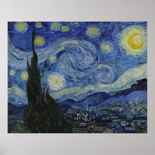 Die Sternennacht von Van Gogh Poster (Vorne)