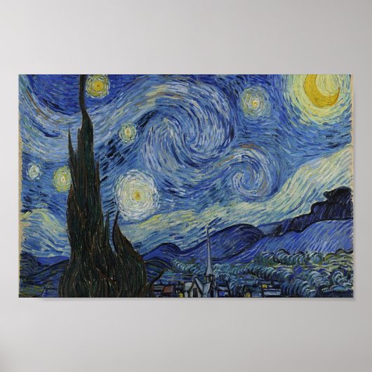 Die Sternennacht von Van Gogh Poster (Vorne)