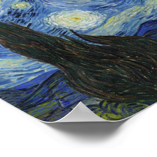 Die Sternennacht von Van Gogh Poster (Ecke)