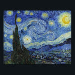 Die Sternennacht von Van Gogh Poster<br><div class="desc">Die Sternennacht von Van Gogh. Besuchen Sie bitte meinen Laden für interessanteres Design und mehr Farbwahl => zazzle.com/iwheels*</div>