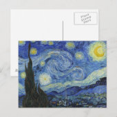 Die Sternennacht von Van Gogh Postkarte (Vorne/Hinten)