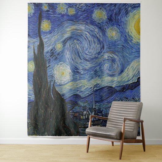 Die Sternennacht von Van Gogh Wandteppich (Beispiel)