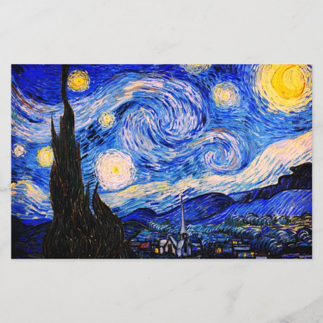 Die Sternennacht von Vincent Van Gogh (Vorderseite)