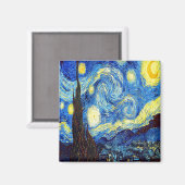 Die Sternennacht von Vincent van Gogh 1889 Magnet (Vorderseite/Rückseite)