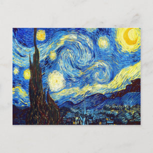 Die Sternennacht von Vincent van Gogh 1889 Postkarte