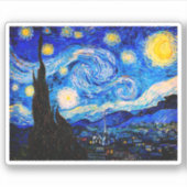 Die Sternennacht von Vincent Van Gogh Aufkleber (Vorderseite)
