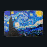 Die Sternennacht von Vincent Van Gogh Badematte<br><div class="desc">Vincent Van Gogh The Starry Night. Das ist ein altes Meisterwerk des holländischen Meisters Vincent Van Gogh. Dieses schöne Landschaftsbild hat eine schöne,  lebendige,  gesättigte Farbe. Vincent Van Gogh war ein niederländischer Postimpressionist. Dieses Bild ist öffentlich</div>