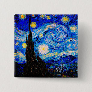 Die Sternennacht von Vincent Van Gogh Button