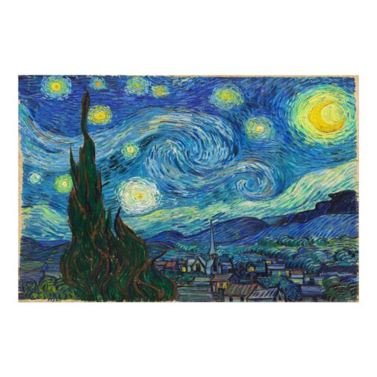 Die Sternennacht von Vincent van Gogh Fotodruck (Vorne)