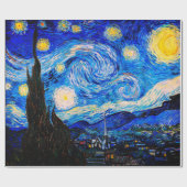 Die Sternennacht von Vincent Van Gogh Geschenkpapier (Flach)