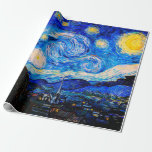 Die Sternennacht von Vincent Van Gogh Geschenkpapier<br><div class="desc">Vincent Van Gogh The Starry Night. Das ist ein altes Meisterwerk des holländischen Meisters Vincent Van Gogh. Dieses schöne Landschaftsbild hat eine schöne,  lebendige,  gesättigte Farbe. Vincent Van Gogh war ein niederländischer Postimpressionist. Dieses Bild ist öffentlich</div>