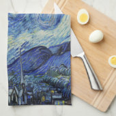 Die Sternennacht von Vincent Van Gogh Geschirrtuch (Viertel Falte)