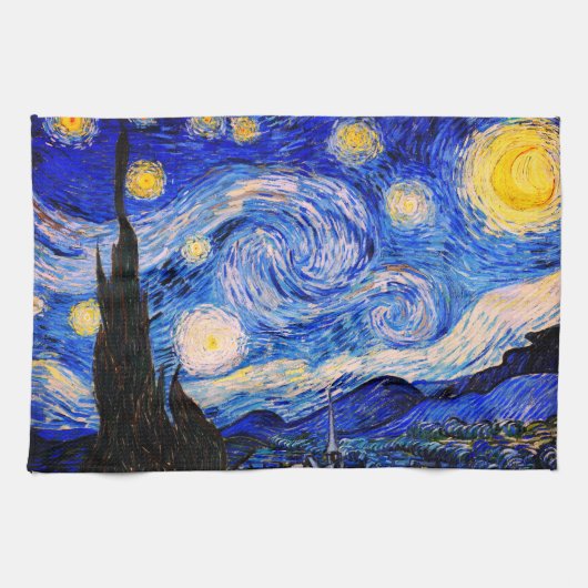 Die Sternennacht von Vincent Van Gogh Geschirrtuch (Horizontal)