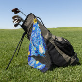 Die Sternennacht von Vincent Van Gogh Golfhandtuch (Gras)