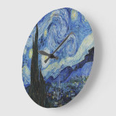 Die Sternennacht von Vincent Van Gogh Große Wanduhr (Winkel)