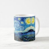 Die Sternennacht von Vincent Van Gogh Kaffeetasse (VorderseiteRechts)